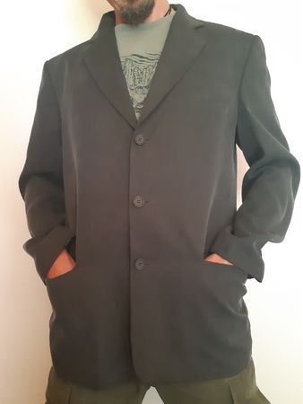 Herren Sakko Cloth by A B, Tencel,  dunkelgrau, Grösse 50
