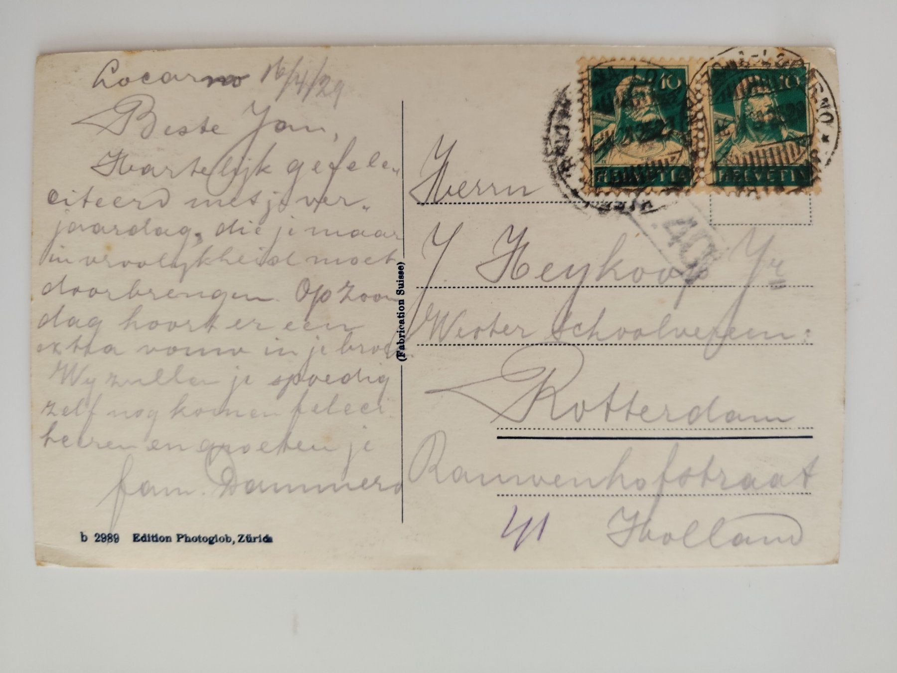 Ansichtskarten: Arcade, Locarno Militär dat. 1926 – Gebraucht aus Ohmstal von Lebensfreude05 1