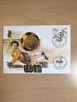 Münzbrief WM 1990 Italien mit 100 Forint Münze 1988 Ungarn 