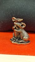 Süsses Mäuse-Paar-Figur, Bronze, Liebevoller Wandschmuck 🐭❤