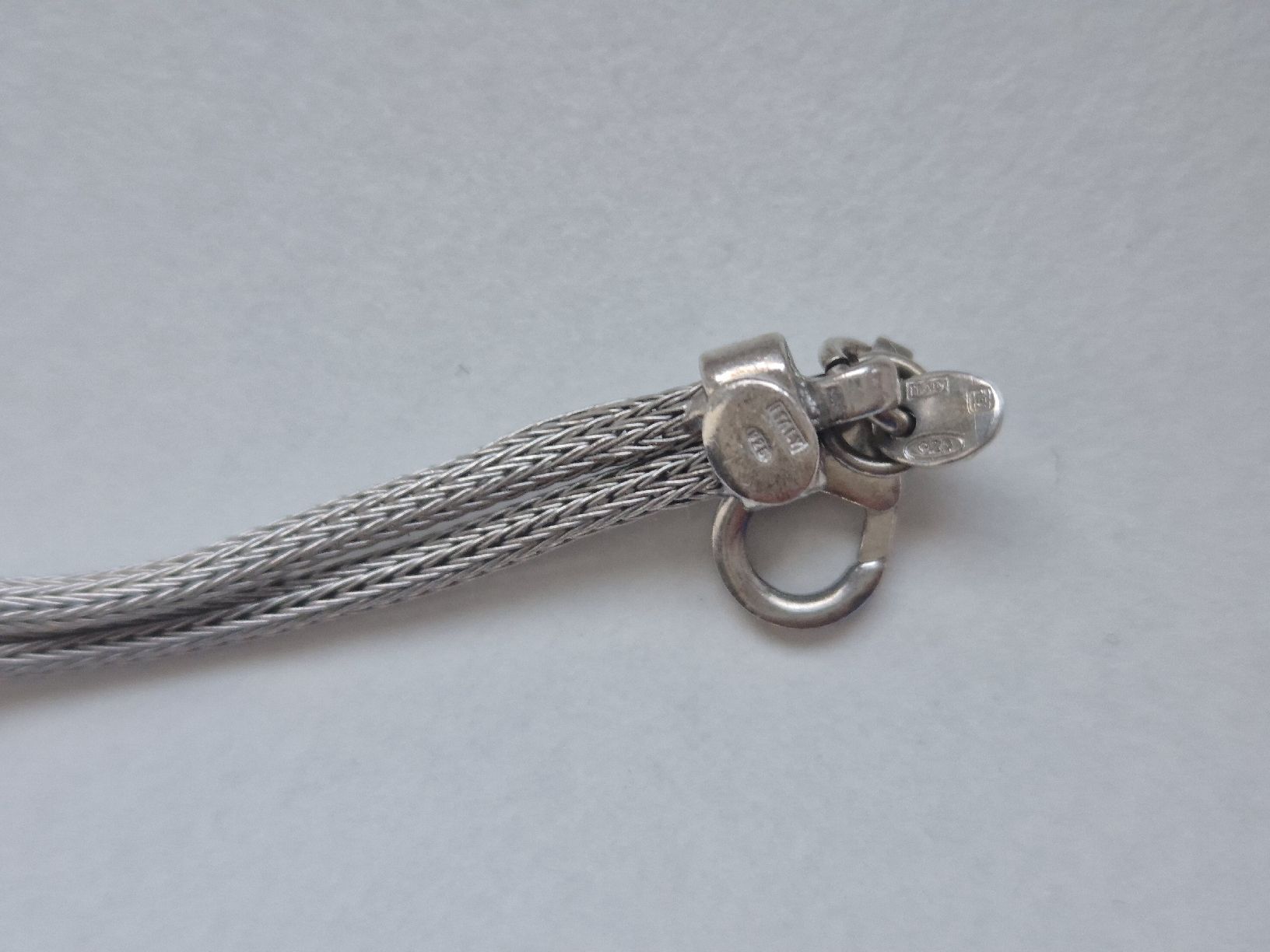 Bracciali & Braccialetti: Silver 925 braided bracelet with oval pendant – Usato da Basel venduto da and_zvv7 3