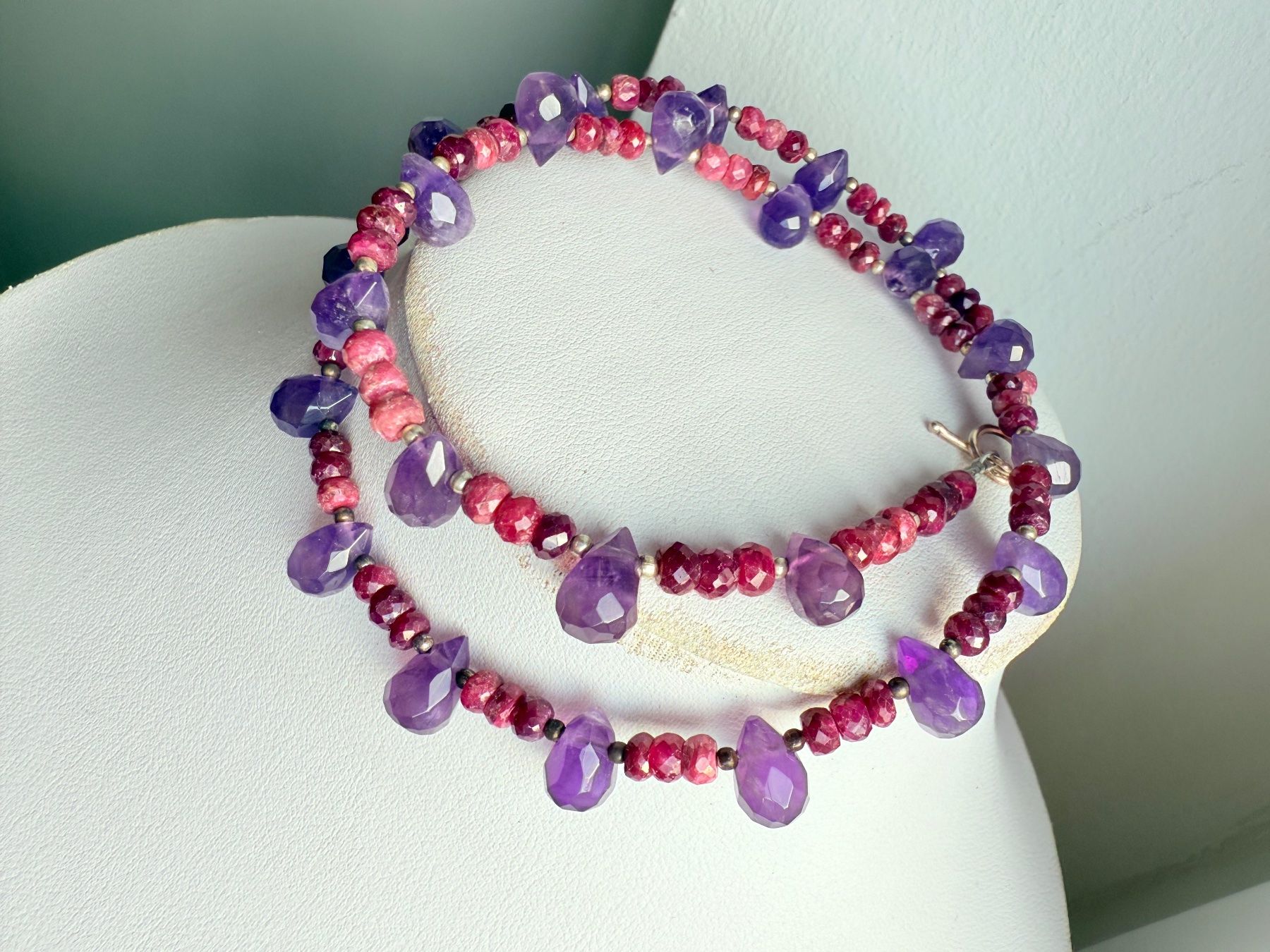 Ketten: RUBIN, AMETHYST COLLIER - UNIKAT! NEU! – Neu (gemäss Beschreibung) aus Basel von Chili007 8