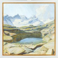 Erich Erler (-Samedan): Fuorcla Surlej mit Piz Bernina