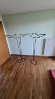 2 Bodenkerzenständer Metall schwarz , Designer Kerzenständer