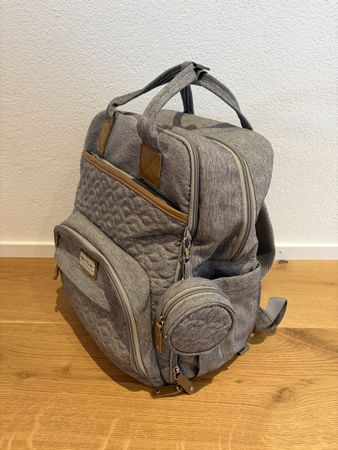 Wickelrucksack Aboutbaby grau