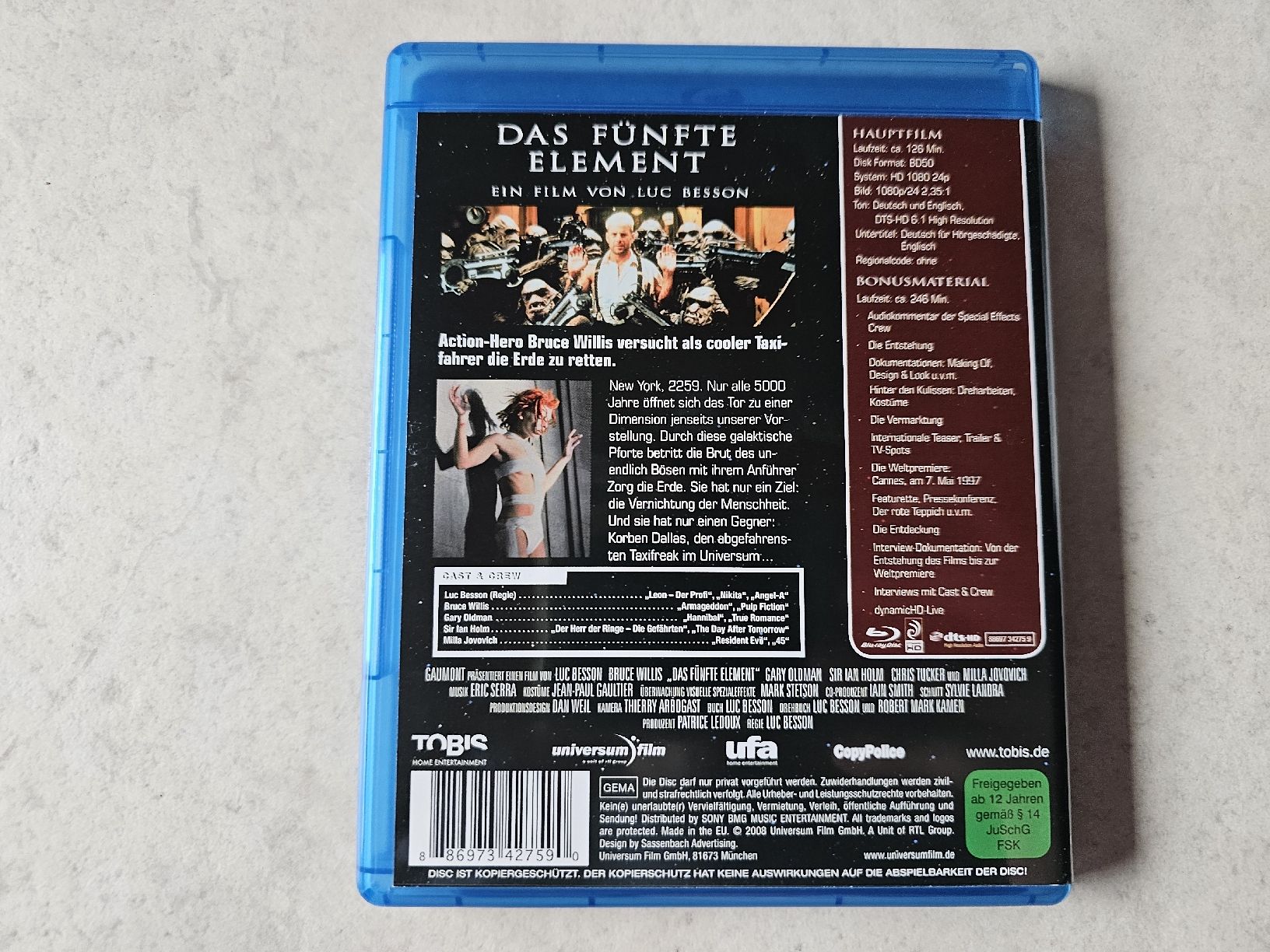 Tutti i DVDs: Das fünfte Element  /  Bluray  (Bruce Willis) – Usato da Schneisingen venduto da backstore24 1