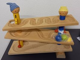 *HABA - KUGELIBAHN* MIT 3 GR. BUNTEN KUGELN/38 X 19/H 38CM