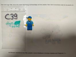 Legofigur  cty0048  Overalls with Tools in Pocket Blue  /C39