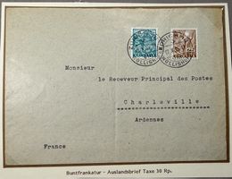 195  + 199 Brief Auslandfrankatur SBK 30.-