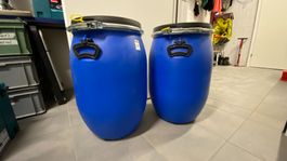 Weithalsfass Blau 60 Liter