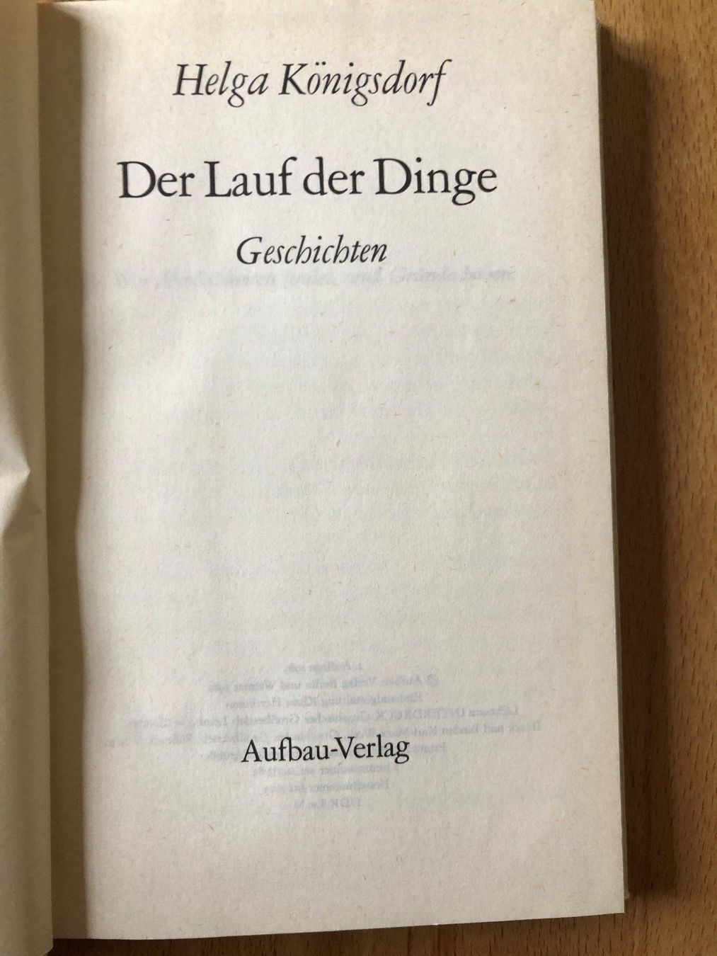 Bücher: Helga Königsdorf: Der Lauf der Dinge HC – Gebraucht aus Basel von sebmac 1