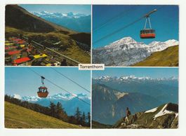 Postkarte 1977 Leukerbad, Torrenthorn mit Seilbahnen