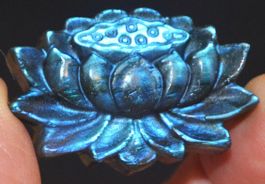 Deko Heilstein L-5139 – Labradorit Lotus Blume 3,7x2,4cm