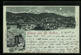 Mondschein-Lithographie St. Gallen, Walh