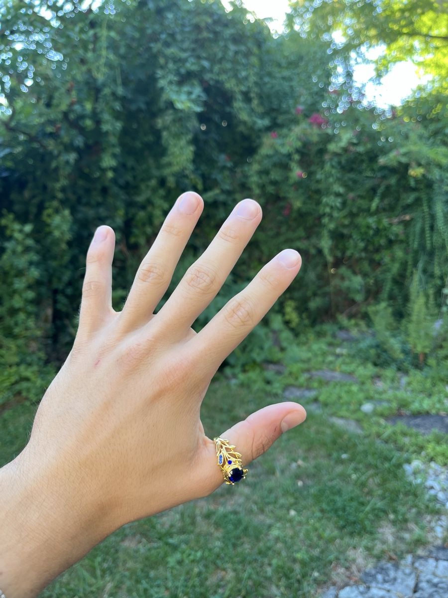 Anelli: Hochwertiger Ring Modeschmuck mit blauen Stein 21mm – Nuovo (secondo la descrizione) da Tägerwilen venduto da Alexander716 4