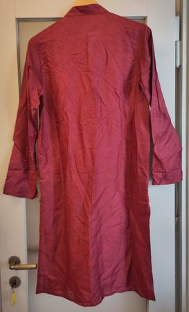 Lange rosarote Tunika aus Seide von fabindia, Gr. 36