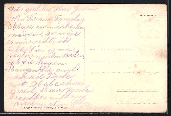 Cartoline postali: AK Braunwald, Blick zum Sanatorium – Usato da Berlin venduto da bartko-reher 1