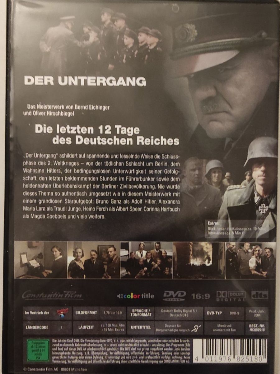 Alle DVDs: Der Untergang DVD - Bruno Ganz – Gebraucht aus Winterthur von Blacknero 1
