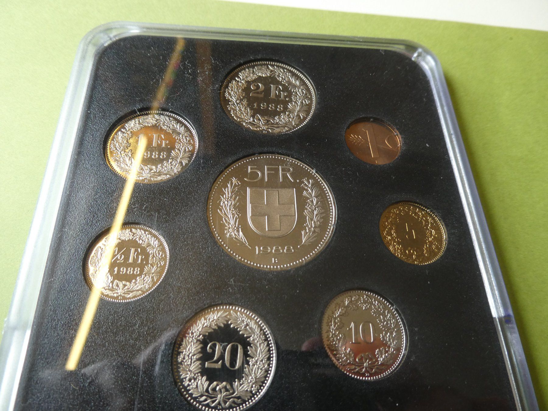 Toutes les monnaies: Schweiz 1988, Münzsatz Stempelglanz – Neuf (Voir description) à Hinterforst par Rohusri 3