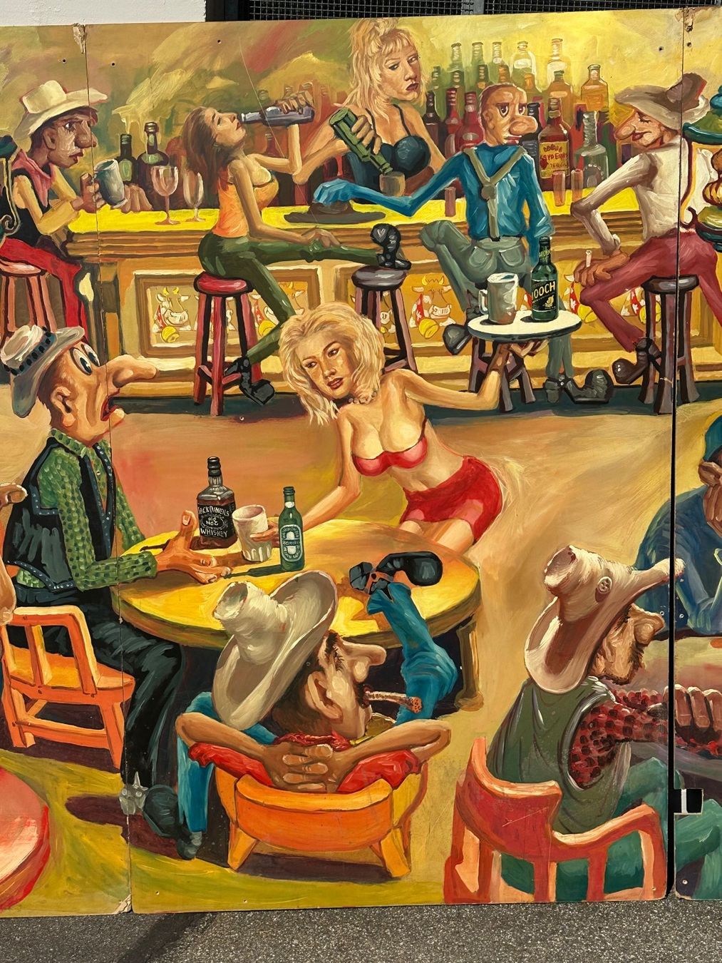 Posters & Illustrations: Wandbild handgemalt Scene Western Saloon – D'occasion à Nebikon par Wegere1 5