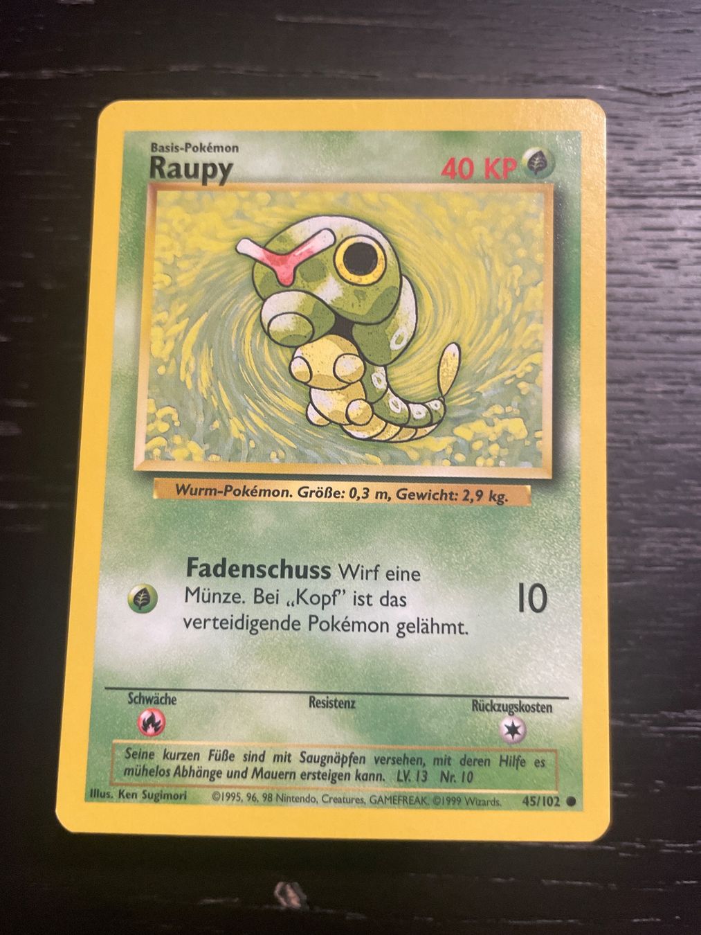 Pokémon Carte collezionabili: Pokemon Raupy base set 45/102 DE – Usato da Hugelshofen venduto da Suimosa