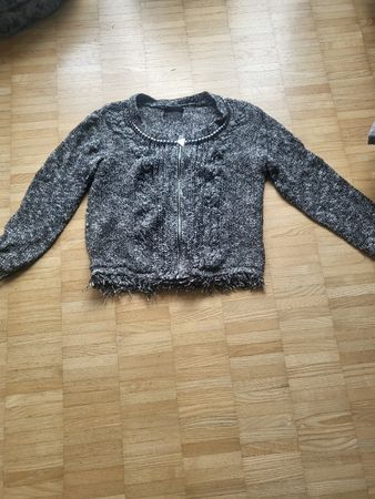Guess Strickjacke Gr. M, Grau/Schwarz - Perfekt für Herbst!