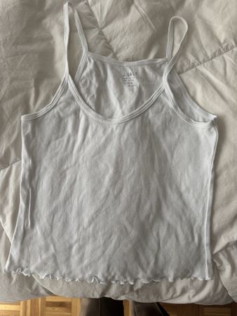 Débardeur Brandy Melville blanc coton taille unique bon état