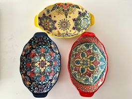 New 3 Colorful Salad Dishes/plates/bowls