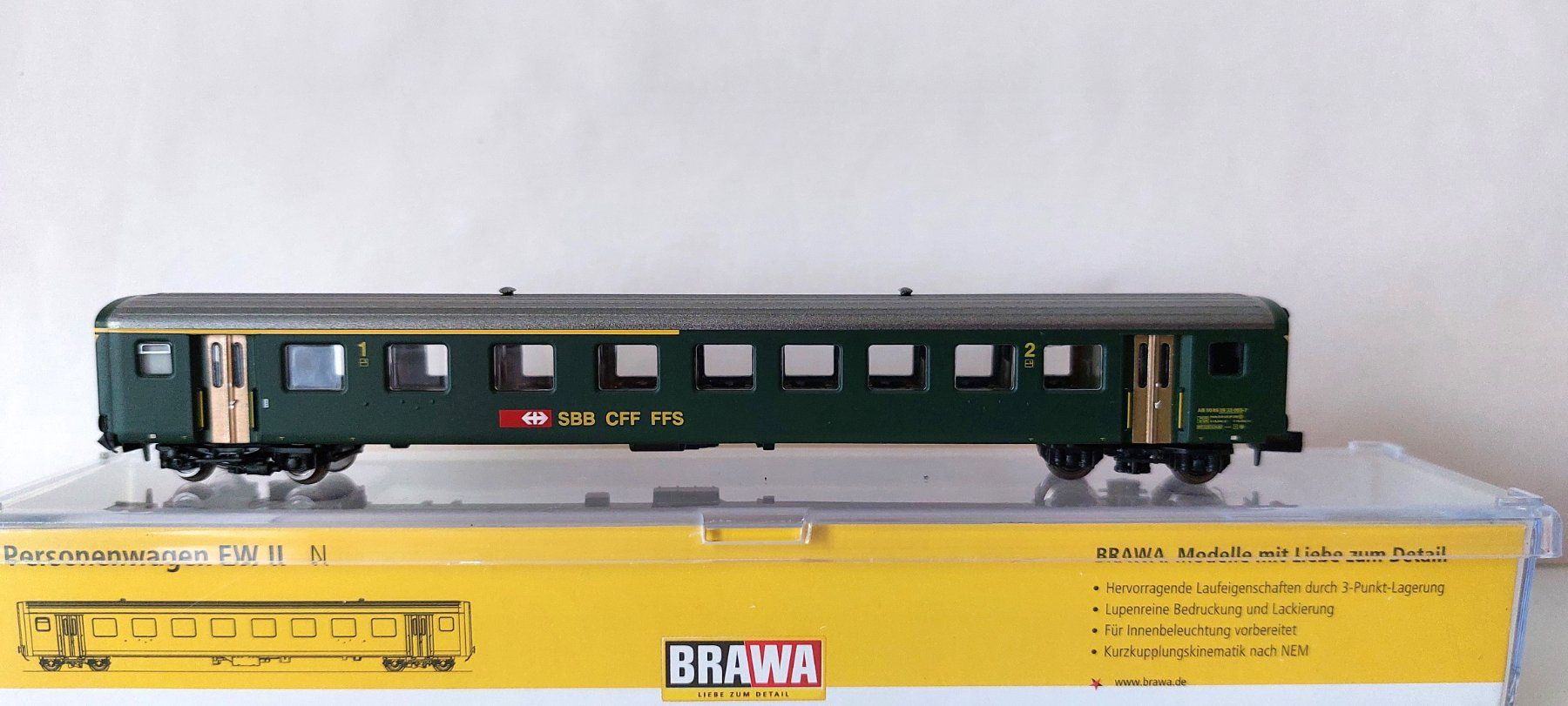 Brawa Modellini di ferrovie: Brawa SBB EW II AB 65223 – Usato da Biberist venduto da Ntrains