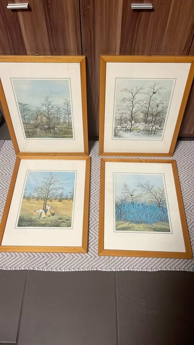 Foto & Immagini: 4er Set Landschaftsbilder mit Rahmen – Usato da Zürich venduto da Belisimo