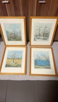 4er Set Landschaftsbilder mit Rahmen
