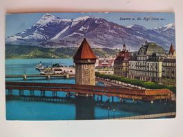 Schiff, Luzern mit Rigi,Top Zustand, Rarität! dat. 1914