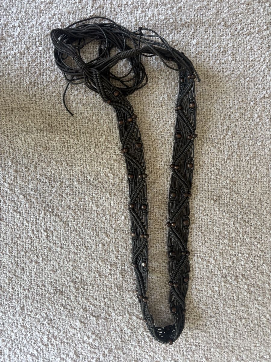Cinture: Macrame belt dark browns with beads new – Nuovo (secondo la descrizione) da Zürich venduto da the_hwh7 1
