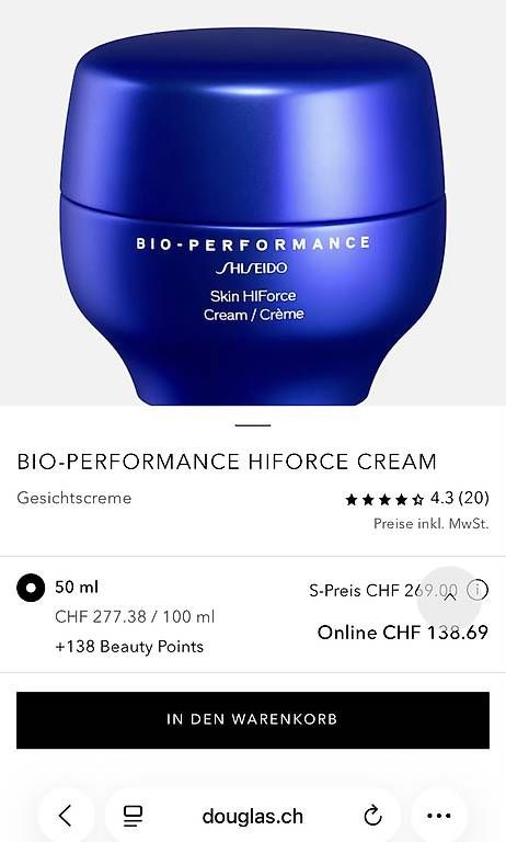 Cura del viso: Shiseido Bio-Performance Skin Cream – Usato da Glattbrugg venduto da Blogger73 3