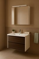 Gäste WC Badmöbel mit Spiegelschrank B60 cm 60% Rabatt