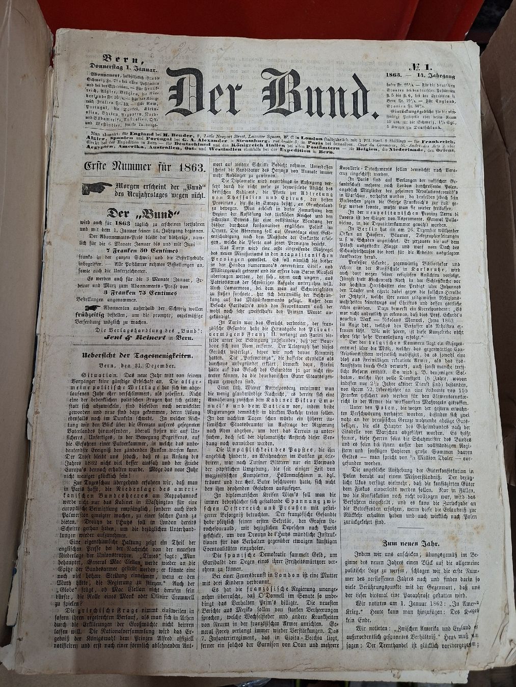 Libri: Antikes Buch 1863 – Usato da Faulensee venduto da maic.heutschi
