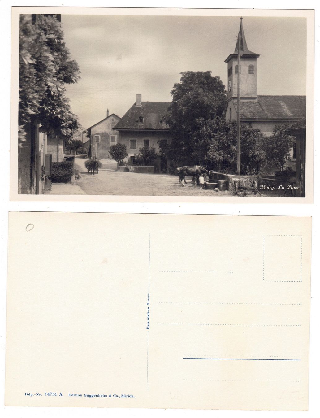 Cartoline postali: Moiry, la Place – Usato da La Tour-de-Peilz venduto da amjust
