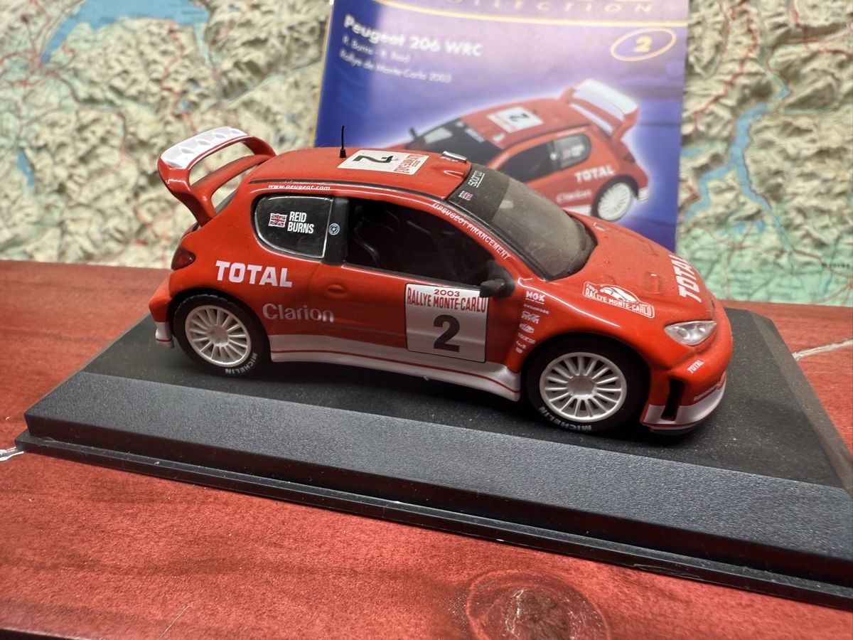 Peugeot Modellini d'auto: Peugeot 206 WRC 2003.  1/43 – Usato da Versoix venduto da Jeannot57 2