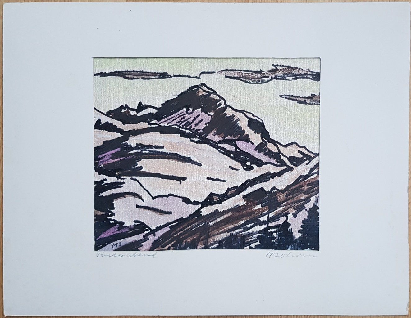 Gemälde: " Winterabend" - Max Bohren  -   Schweizer Kunst – Gebraucht aus Horw von Kunstreich7