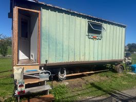 Bauwagen Holz als Verkaufsstand gebraucht guter Zustand
