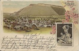 Stans NW  2 Bild Litho Winkelried Denkmal 1900