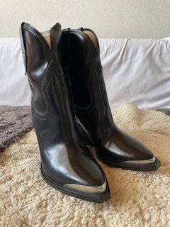 Isabel Marant Damenschuhe: Isabel Marant Leyane Western Booties Black & Silver Size 38 – Neu (gemäss Beschreibung) aus Bernhardzell von Sunka0 1