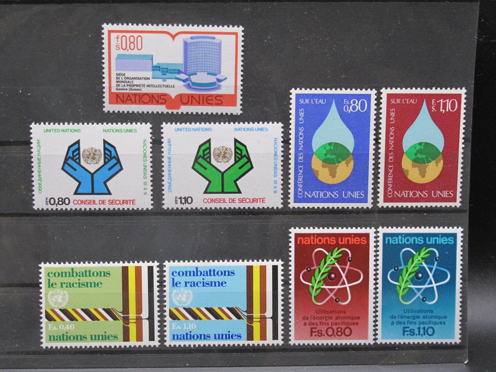 Alle Briefmarken: UN CH 1977 Vereinte Nationen ** – Gebraucht aus Wil SG von fva01