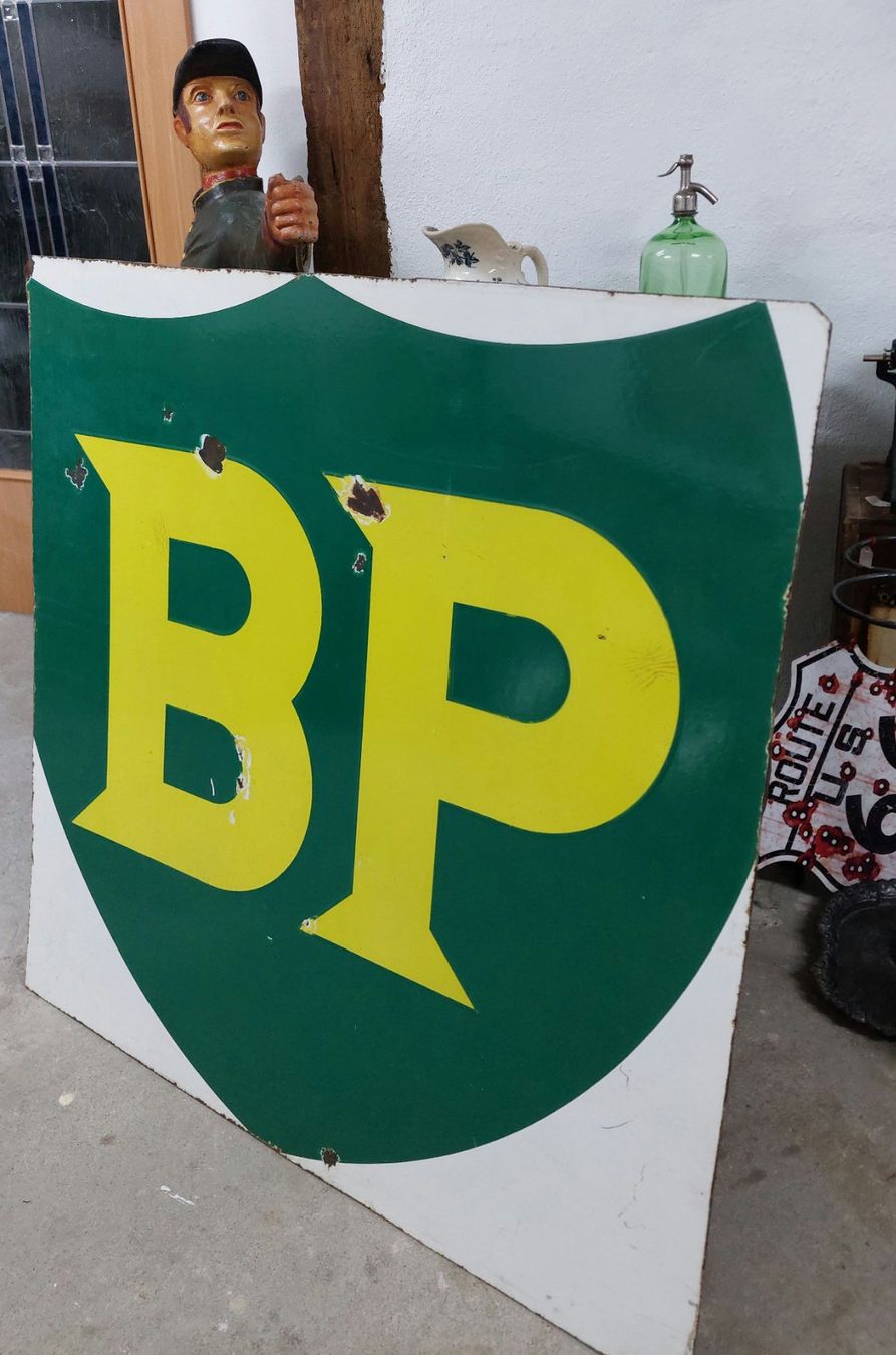 Insegne: Doppelseitiges BP Schild – Usato da Siblingen venduto da rantiques 4