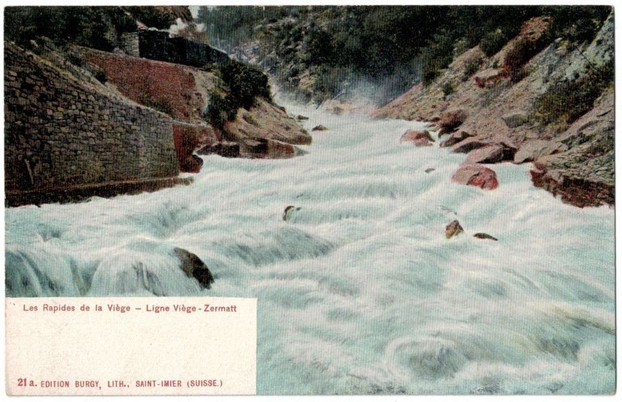 Ansichtskarten: Rapides de la Viège, Ligne Viège-Zermatt – Gebraucht aus Frauenfeld von POML