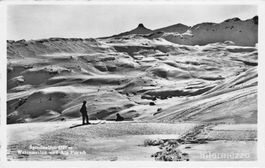 Flumserberge SG// 1949 Skifahrer Weissmeilen Alp Fursch