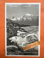1947 Feldpost : Matterhorn, Weisshorn, Aletschgletscher