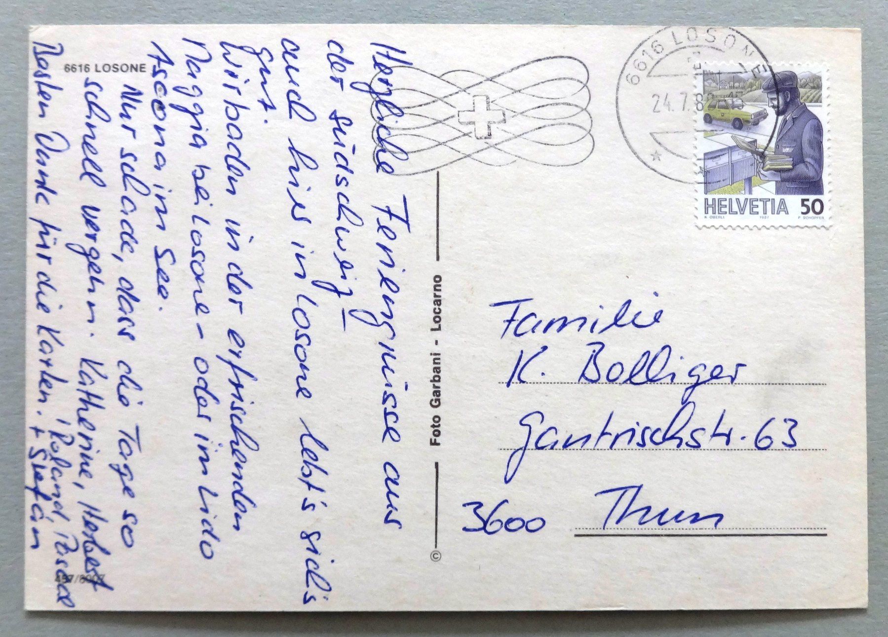 Cartes postales: Losone – D'occasion à Fétigny par Billy2miny 1