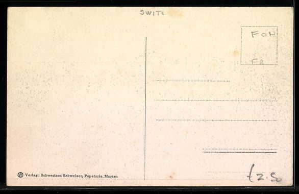 Cartoline postali: Murten, Uferpartie mit Bootsanlegestelle – Usato da Berlin venduto da bartko-reher 1