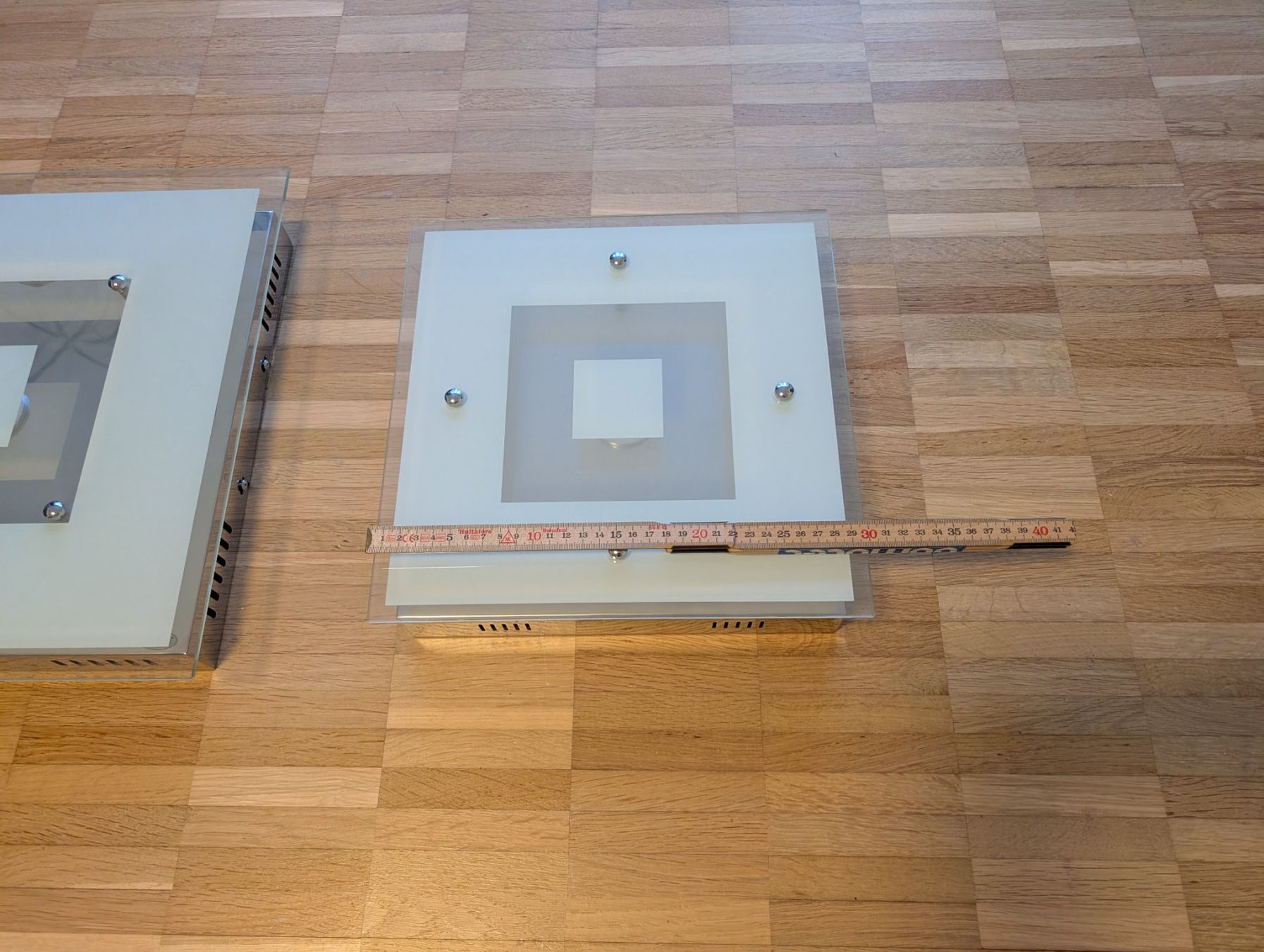 Kronleuchter & Deckenlampen: 2er Set moderne Deckenleuchten Glas/Metall – Gebraucht aus St. Gallen von CN_sg 9